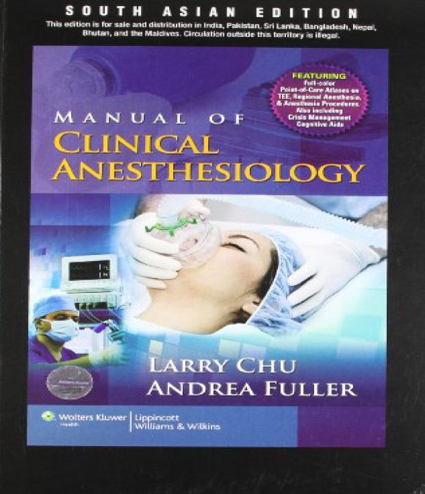 MANUAL OF CLINICAL ANESTHESIOLOGY- ISBN: 9788184735741