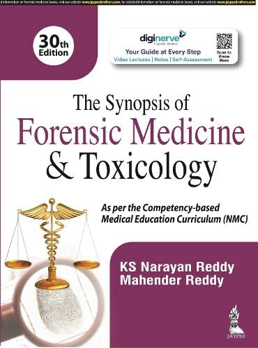 THE SYNOPSIS OF FORENSIC MEDICINE & TOXICOLOGY- ISBN: 9789354655609