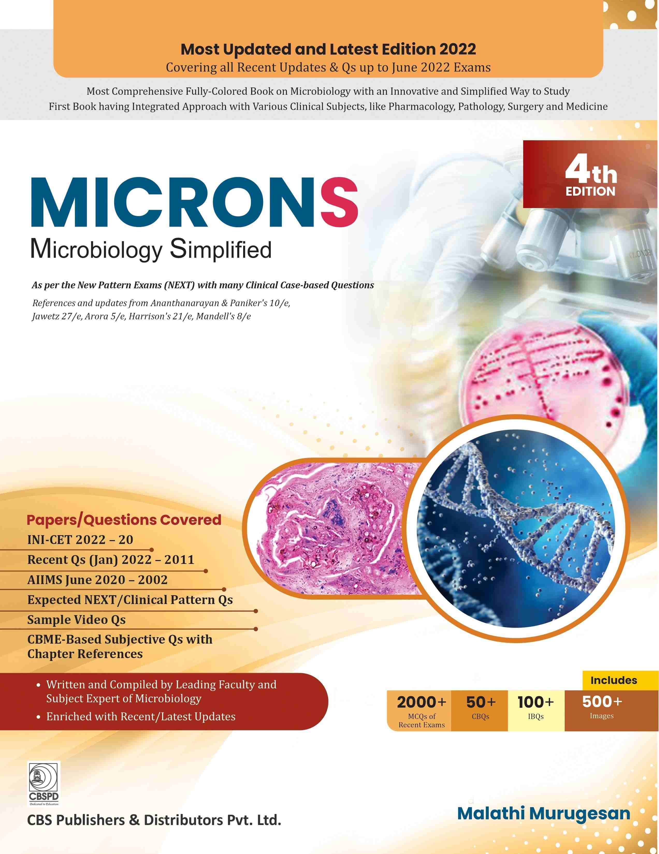 MICRONS MICROBIOLOGY SIMPLIFIED (PB 2023)- ISBN: 9789394525320